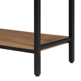 Mainstays 5-Shelf Metal and Wood Arch Open Bookcase, Warm Walnut