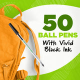 BIC Ecolutions Round Stic Ball Point Pen, Black, 1.0mm Medium Point, 50 Pack - view 2