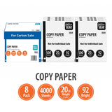 Pen+Gear Copy Paper, 8.5" x 11", 92 Bright, 20 lb, White, 8-Ream Case (4,000 Sheets) - view 2