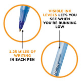 BIC Round Stic Xtra Life Ball Pen, Medium Point (1.0 mm), Blue, 144-Count