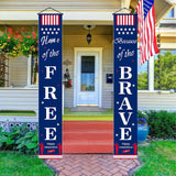 4th of July Decorations Patriotic Decor Pre-assembled Hanging Banners Memorial Day Flag Labor Veterans Armed Forces Military Homecoming Red White Blue Decorations