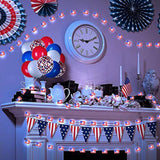 AZXY July 4th Decor,Patriotic Lights,4th of July Lights,Hanging Patriotic Lighting Decorations for Independence Day