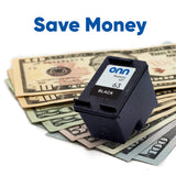 onn. Remanufactured HP 63 Black Ink Cartridge