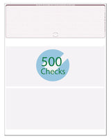 Blank Laser Top Check, 8.5" x 11", Maroon (Burgundy Linen), 500 Checks/Pack