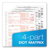 TOPS 1099-NEC 4-Part Continuous Tax Forms, 8.5 x 11 in, 24 Forms/Pack (Bundle of 5)