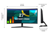 Samsung 27" Essential S3 (S36GD) FHD 100Hz Curved Monitor - LS27D36DGANXZA