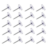 Clear Push Pins, Reusable Plastic Flat-Head Thumb Tacks for Cork Boards, Maps & Posters, 100-Count