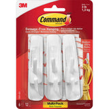 Command Medium Wall Hooks, White, 6 Hooks - view 4