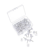 Clear Push Pins, Reusable Plastic Flat-Head Thumb Tacks for Cork Boards, Maps & Posters, 100-Count