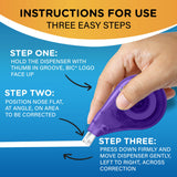 BIC Wite-Out EZ Correct Correction Tape, White, 4-Count