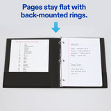 Avery Mini Binder, 2" Round Rings, Black