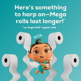 Angel Soft 2-Ply Toilet Paper, Fresh Linen Scented Tube, 12 Mega Rolls, 320 Sheets per Roll