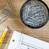 Pen+Gear Jumbo Smooth Paper Clips, Silver, 100 Count