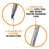 BIC Round Stic Xtra Life Ballpoint Pen, Medium Point, 1.0 mm, Black Ink, 144 Count