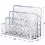 Metal Mesh Letter & File Holder / Mail Sorter, 2-Pack, Black
