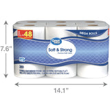 Great Value Soft & Strong Premium Toilet Paper, 12 Mega Rolls, 380 Sheets per Roll - view 3