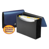 Smead Poly Expanding File, 12 Pockets, Letter Size, Blue/Black