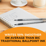 BIC Round Stic Xtra Comfort Ballpoint Pen, Bold Point, 1.2 mm, Black Ink, 24 Count