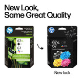 HP 67 Tri-color/67XL Black Ink Cartridge 2-pack