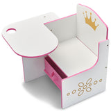 Delta Children Princess Crown Kids Task Chair and Desk with Storage Bin (GREENGUARD Gold)