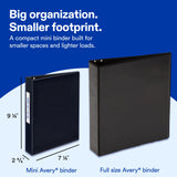 Avery Mini Binder, 2" Round Rings, Black - view 2