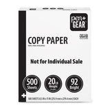Pen+Gear Copy Paper, 8.5" x 11", 92 Bright, 20 lb, White, 8-Ream Case (4,000 Sheets)