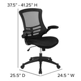 Flash Furniture Kelista Mesh Mid-Back Task Chair, Black, Set of 5 (5BLX5MBK)