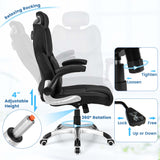 Costway Executive Massage Office Chair, Leathaire, Black