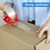 Heavy Duty Transparent Packing Tape with Dispenser, 6 Rolls (360 yd Total), 1.88 in x 60 yd
