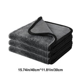 3 Pack Microfiber Car Drying Towels, Thickened Twisted Braid Design for Superior Water Absorption and Scratch-Free Cleaning, 30x40cm Gray Multi-Function Auto Detailing Cloths