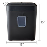 Pen+Gear 6-Sheet Cross-Cut Paper & Credit Card Shredder, 3.7-Gallon - view 6