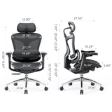 Sihoo Doro-C300 Ergonomic Chair, 3D Armrests  Swivel Chair, Adaptive Lumbar Support Office Chair, Ergonomic Desk Chairs for Adults, Comfort Home Office Chair, Black (Set of 1))