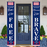 4th of July Decorations Patriotic Decor Pre-assembled Hanging Banners Memorial Day Flag Labor Veterans Armed Forces Military Homecoming Red White Blue Decorations