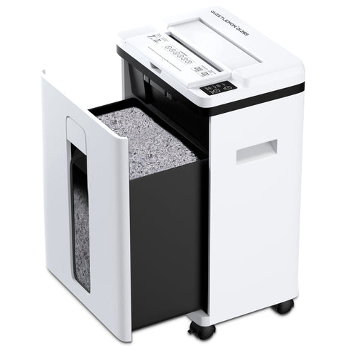 QUIETLEMON 200-Sheet Auto-Feed Micro-Cut Paper Shredder, P-5 High Security, 5.8-Gal Bin, Anti-Jam