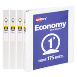 Avery Durable View Binders, 1 Inch, Assorted, 4-Pack