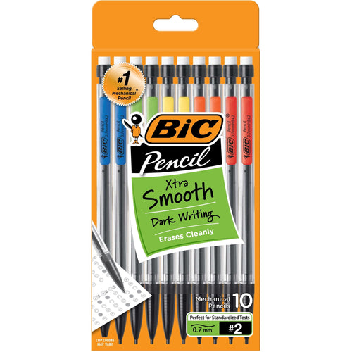 BIC Xtra Smooth Mechanical Pencils 0.7 mm Medium Point, 10 Count Pack
