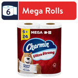 Charmin Ultra Strong Toilet Paper, Mega Rolls, 242 Sheets per Roll, 6 Count
