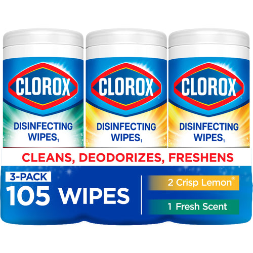 Clorox Bleach-Free Disinfecting and Cleaning Wipes, 35 Count Each, 3 Pack