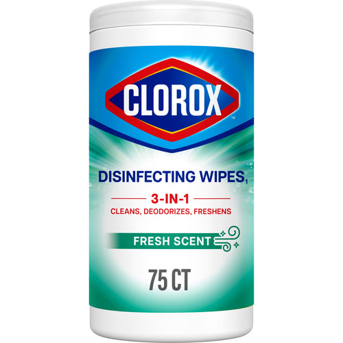 Clorox Disinfecting Wipes, Fresh Scent, 75 ct, 5-Pack