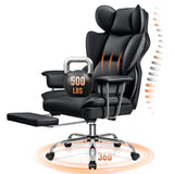 COOLHUT Big and Tall Office Chair 500LBS Wide Seat Ergonomic Computer Desk Chair, PU Leather Executive Office Chair with Footrest, Adjustable Task Cha