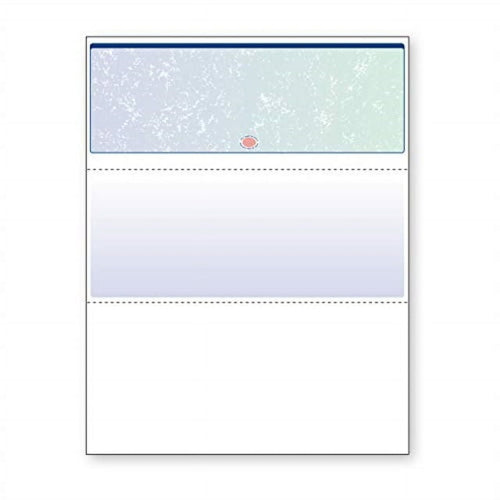 DocuGard Blue/Green Prismatic Top Check, 8.5" x 11", 24 lb, 500 Sheets