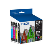 EPSON 232 Claria Ink High Capacity Black & Standard Color Cartridge Combo Pack (T232XL-BCS) Works with WorkForce WF-2930, WF-2950, Expression XP-4200,