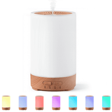 Essential Oil Diffuser, 7-Color LED Night Light, Auto-Off Timer, Portable Cool Mist Humidifier