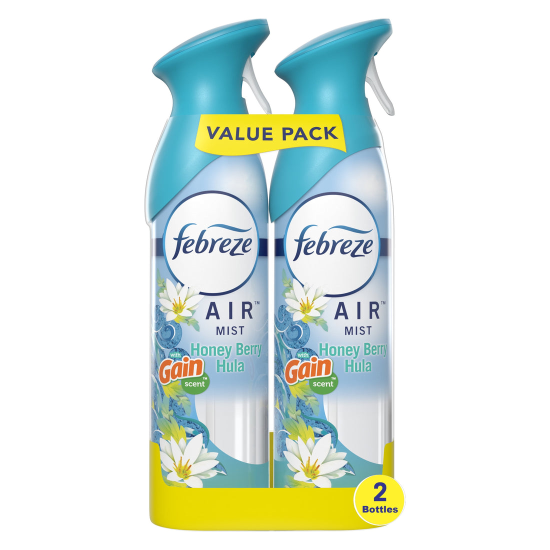 Febreze Odor-Fighting Air Freshener Room Spray, Gain Honey Berry Hula, 8.8 oz, 2 Count