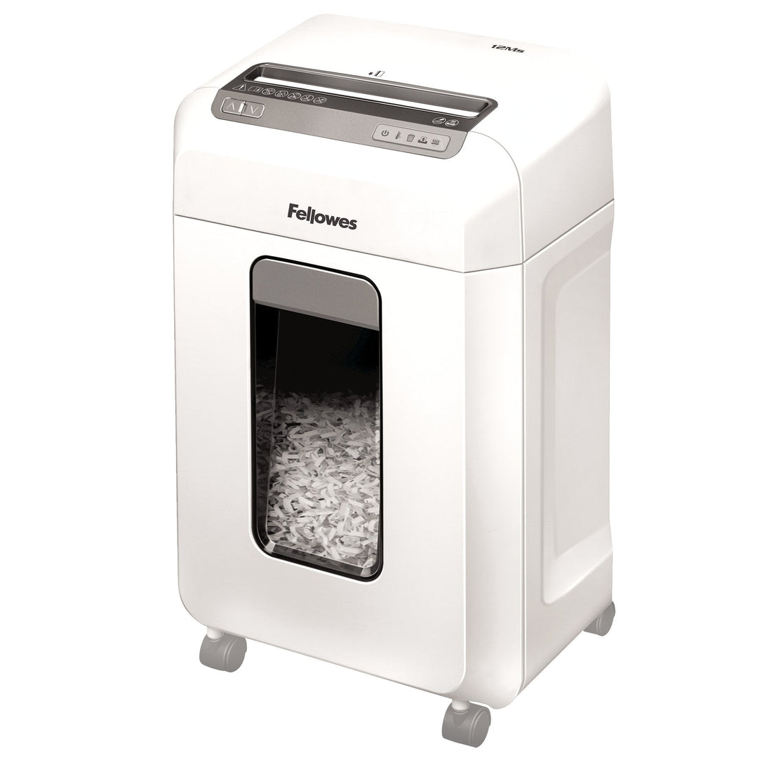 Fellowes 12MS MicroShred 12-Sheet Micro-Cut Paper Shredder, White