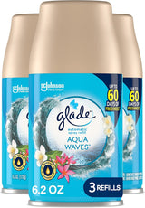Glade Automatic Spray Refill - Aqua Waves, 3 Refills (6.2 oz Each)