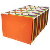 Hanging File Folders, Letter Size, Plastic with Adjustable 1/5-Cut Tabs, Assorted Colors