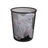 Mind Reader Mesh Trash Can, 4.4 gal (16.65L), Round Office Waste Basket, Metal, Black