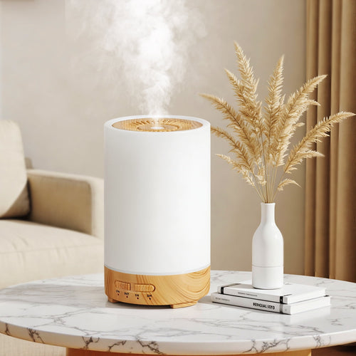 Essential Oil Diffuser, 7-Color LED Night Light, Auto-Off Timer, Portable Cool Mist Humidifier