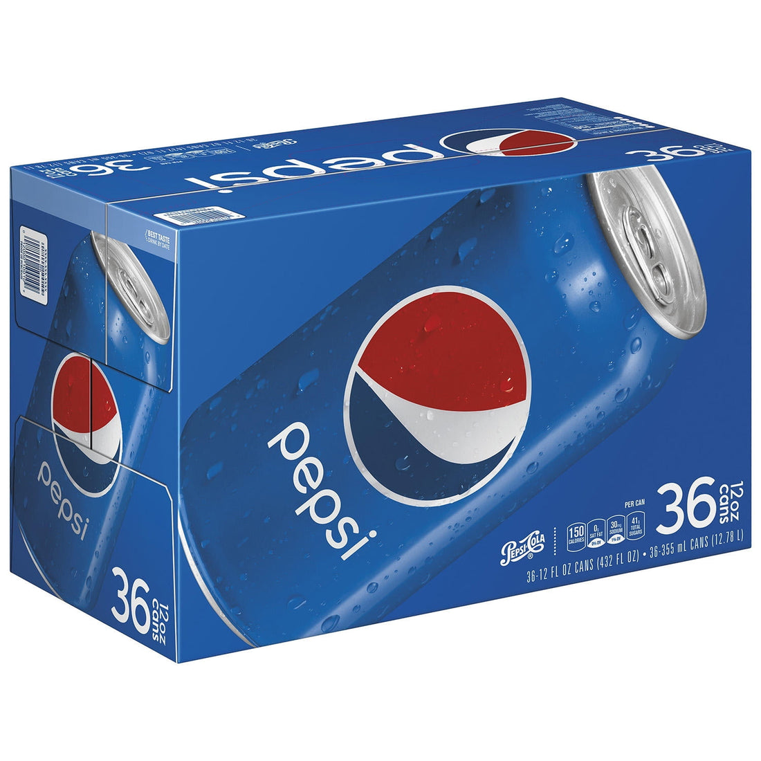 Pepsi Cola Soda, 12 oz Cans, 36 Pack